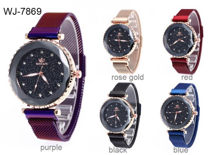 Wj-8458 νέο μόδας ρολογιών ρολόι ζωνών ανοξείδωτου λουριών ρολογιών γυναικείας κινεζικό καλής ποιότητας μαγνητικό